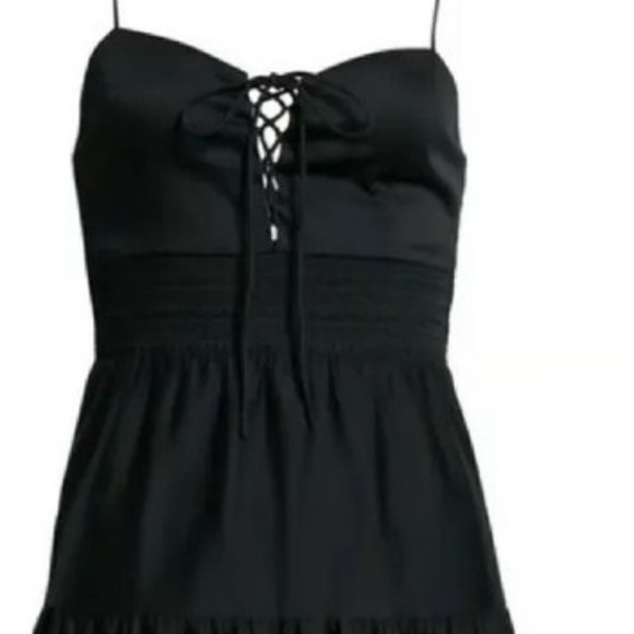 Alice + Olivia JORI Spaghetti Strap Tiered Maxi Classic Black Dress - Picture 6 of 8